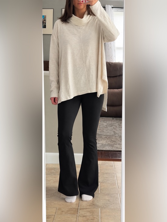 Athleta Tops - Athleta Gray Oversized Dolman Turtleneck Sweatshirt | Draped Hem | M